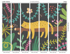 Sleeping Jungle Leopard Black Mural (Large) by Origin Murals