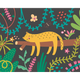Sleeping Jungle Leopard Black Mural (Medium) by Origin Murals