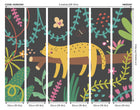 Sleeping Jungle Leopard Black Mural (Medium) by Origin Murals
