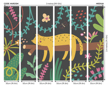 Sleeping Jungle Leopard Black Mural (Medium) by Origin Murals