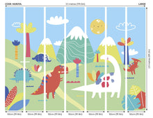Dinosaur Land Green Mural (Large) by Origin Murals
