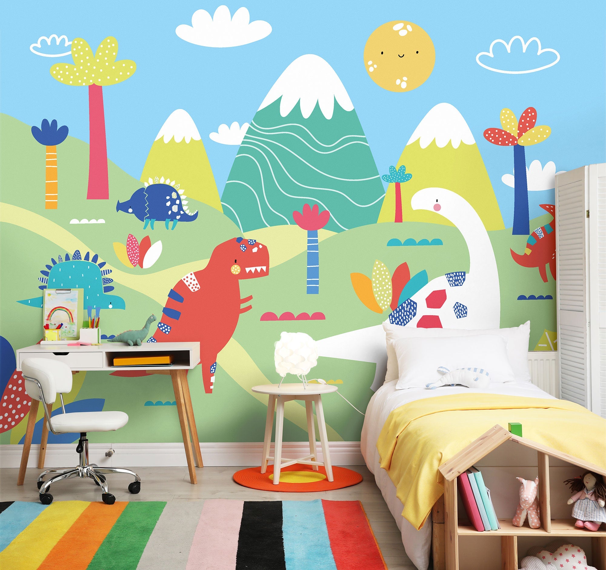 Dinosaur Land Green Mural (Medium) by Origin Murals