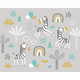 Dancing Zebras Grey Mural (Medium) by Origin Murals