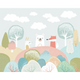 Woodland Friends Grey Mural (Large) by Origin Murals