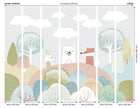 Woodland Friends Grey Mural (Large) by Origin Murals