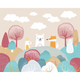 Woodland Friends Orange Mural (Medium) by Origin Murals