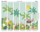 Jungle Animals Blue Mural (Medium) by Origin Murals