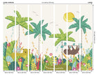 Jungle Animals Green Mural (Large) by Origin Murals