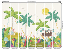 Jungle Animals Green Mural (Large) by Origin Murals