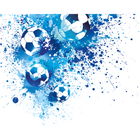Football Splash Blue Mural (Large) by Origin Murals