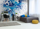 Football Splash Blue Mural (Large) by Origin Murals