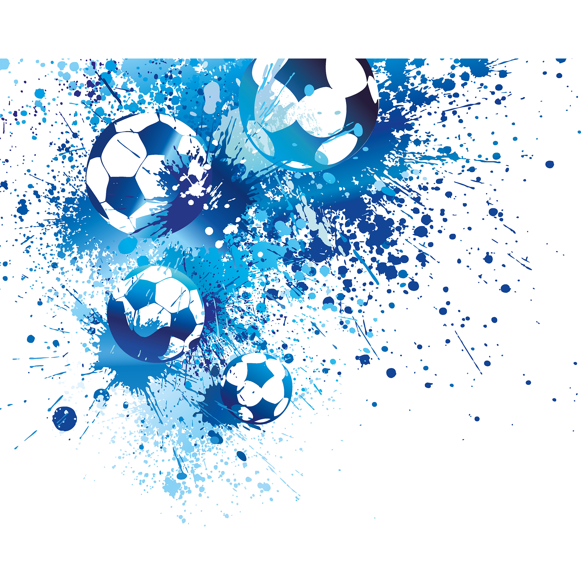 Football Splash Blue Mural (Medium) by Origin Murals