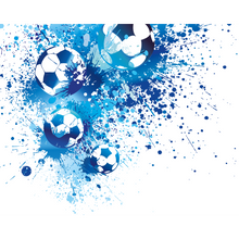 Football Splash Blue Mural (Medium) by Origin Murals