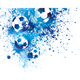 Football Splash Blue Mural (Medium) by Origin Murals