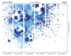 Football Splash Blue Mural (Medium) by Origin Murals