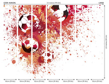 Football Splash Red Mural (Large) by Origin Murals
