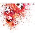 Football Splash Red Mural (Medium) by Origin Murals