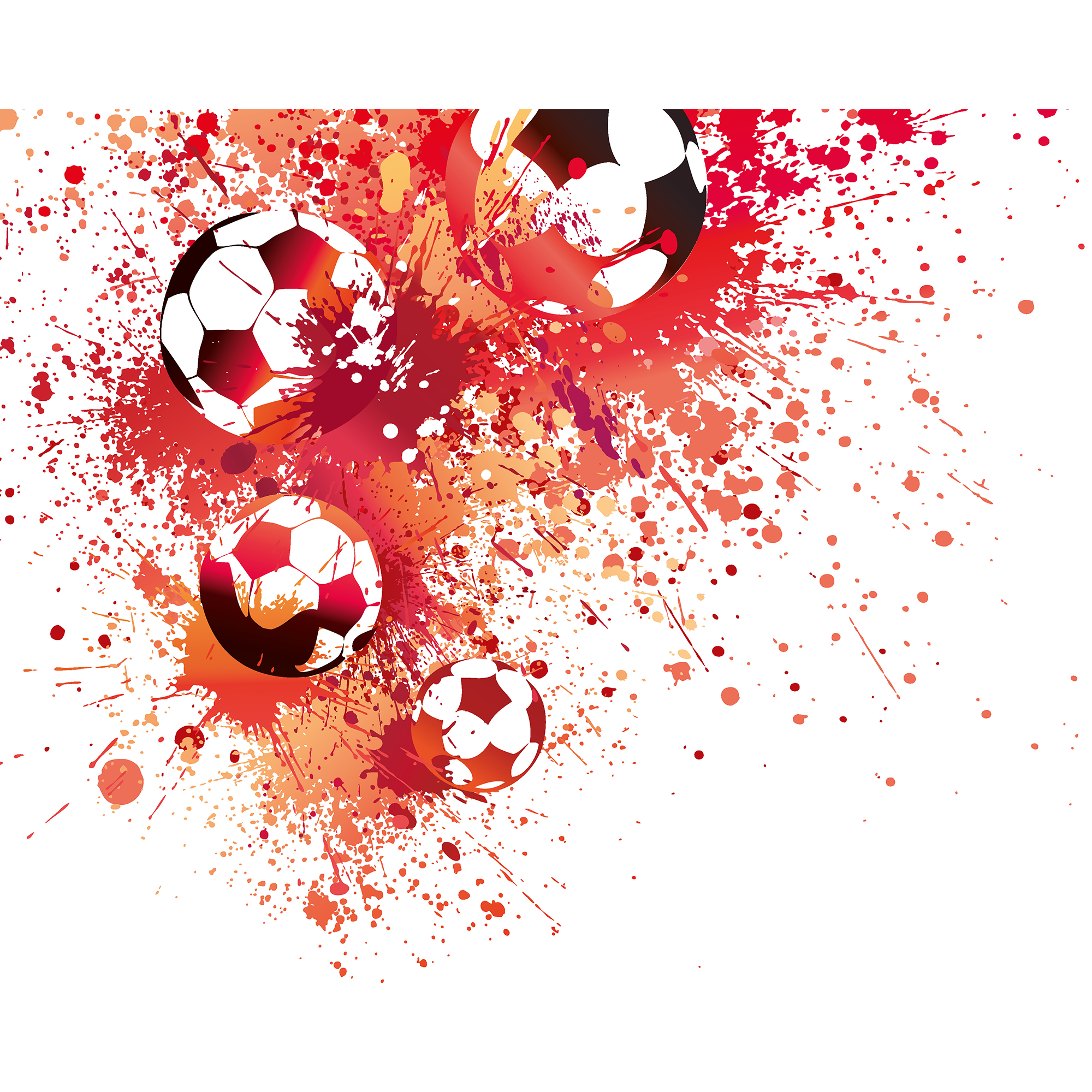Football Splash Red Mural (Medium) by Origin Murals