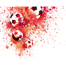 Football Splash Red Mural (Medium) by Origin Murals