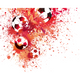 Football Splash Red Mural (Medium) by Origin Murals