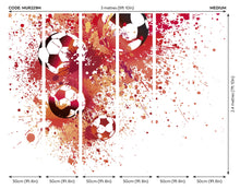 Football Splash Red Mural (Medium) by Origin Murals
