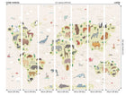Childrens World Map Natural Mural (Large) by Origin Murals