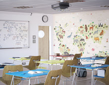 Childrens World Map Natural Mural (Medium) by Origin Murals