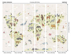Childrens World Map Natural Mural (Medium) by Origin Murals