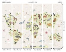 Childrens World Map Natural Mural (Medium) by Origin Murals
