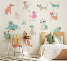 Happy Dogs Blush Pink Mural (Large) by Origin Murals