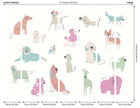 Happy Dogs Blush Pink Mural (Large) by Origin Murals
