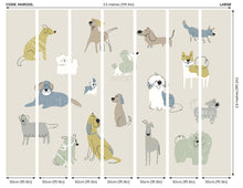 Happy Dogs Warm Grey Mural (Large) by Origin Murals