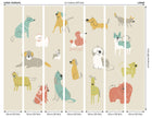 Happy Dogs Citrus Gold Mural (Large) by Origin Murals