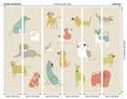 Happy Dogs Citrus Gold Mural (Medium) by Origin Murals