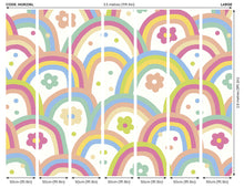 Rainbow Wobble Coral Pinks Mural (Large) by Origin Murals