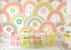 Rainbow Wobble Apple Green Mural (Large) by Origin Murals