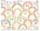 Rainbow Wobble Apple Green Mural (Large) by Origin Murals