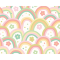Rainbow Wobble Apple Green Mural (Medium) by Origin Murals