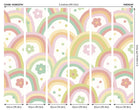 Rainbow Wobble Apple Green Mural (Medium) by Origin Murals