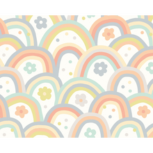 Rainbow Wobble Warm Grey Mural (Large) by Origin Murals