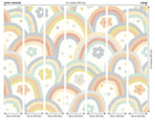 Rainbow Wobble Warm Grey Mural (Large) by Origin Murals