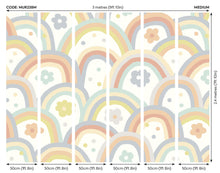 Rainbow Wobble Warm Grey Mural (Medium) by Origin Murals