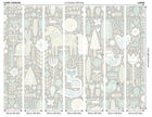 Scandi Forest Animals Warm Grey Mural (Large) by Origin Murals