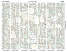 Scandi Forest Animals Warm Grey Mural (Large) by Origin Murals