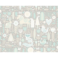 Scandi Forest Animals Warm Grey Mural (Medium) by Origin Murals
