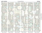 Scandi Forest Animals Warm Grey Mural (Medium) by Origin Murals