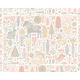 Scandi Forest Animals Blush Pink & Grey Mural (Medium) by Origin Murals