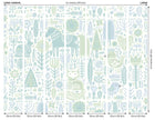 Scandi Forest Animals Teal Blue Mural (Large) by Origin Murals
