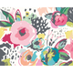 Abstract Floral Raspberry Pink Mural (Large) by Origin Murals
