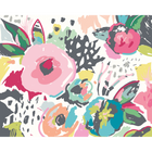 Abstract Floral Raspberry Pink Mural (Medium) by Origin Murals